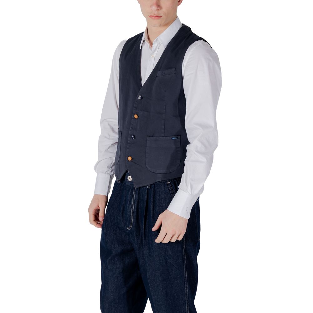 Gianni Lupo Blue Waistcoats for Men additional view