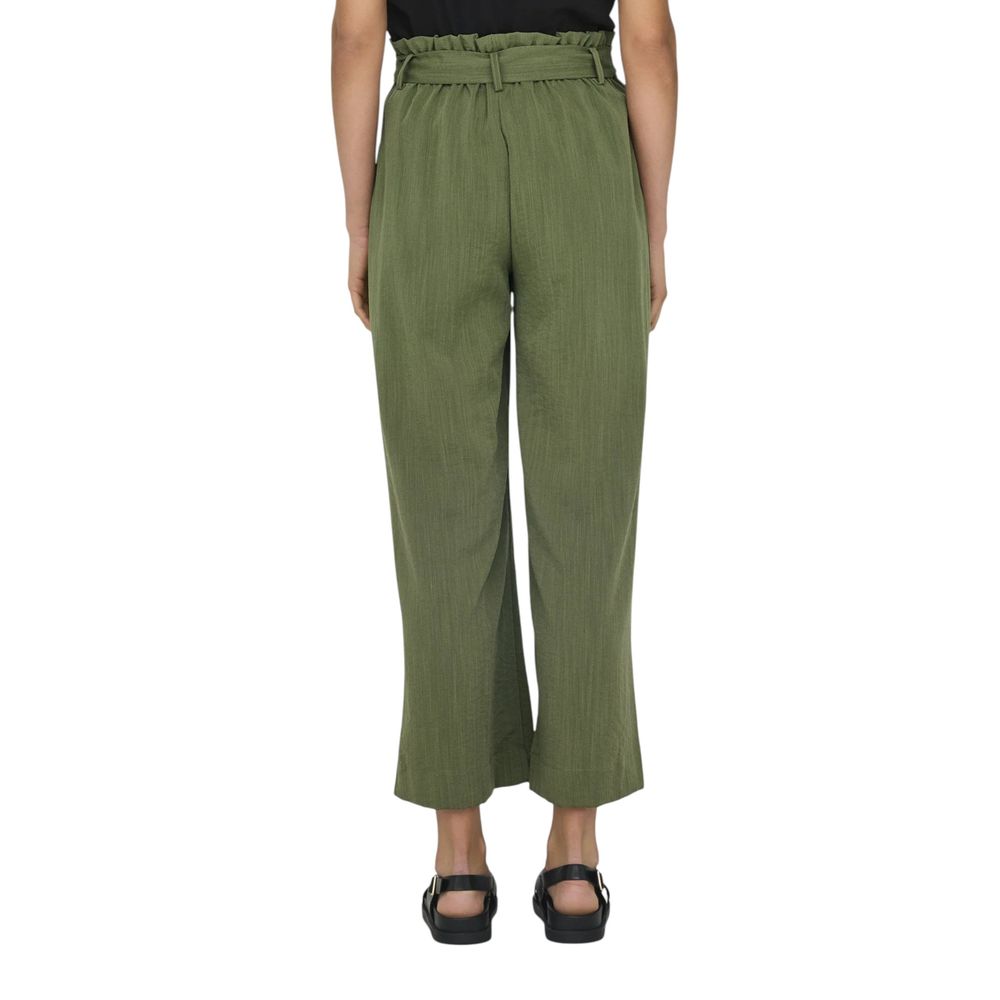 Only Green Casual Pants for Women side view