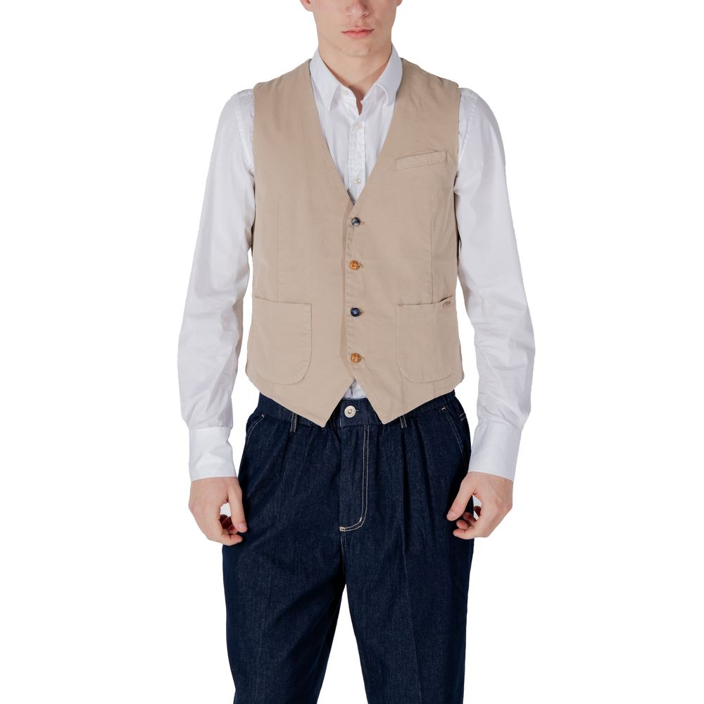 Gianni Lupo Beige Waistcoats for Men