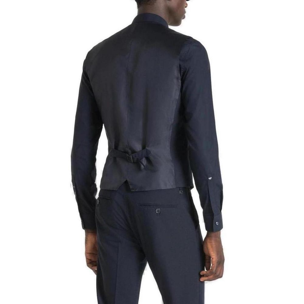 Antony Morato Blue Waistcoats for Men side view
