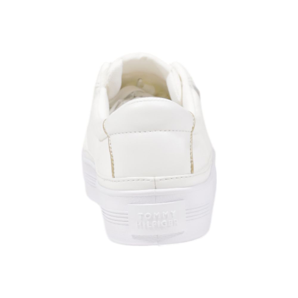 Tommy Hilfiger White Low Top Sneakers for Women side view