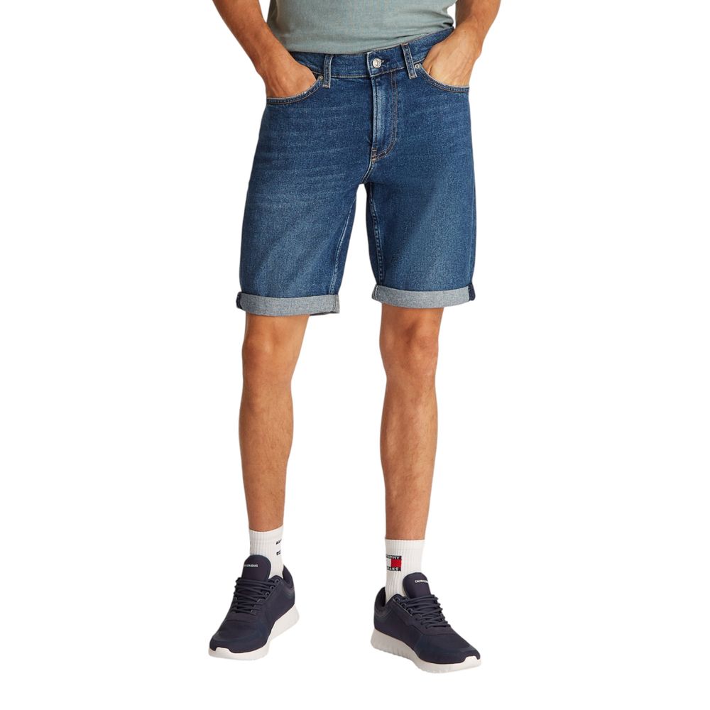 Short en jean bermuda en coton bleu Calvin Klein