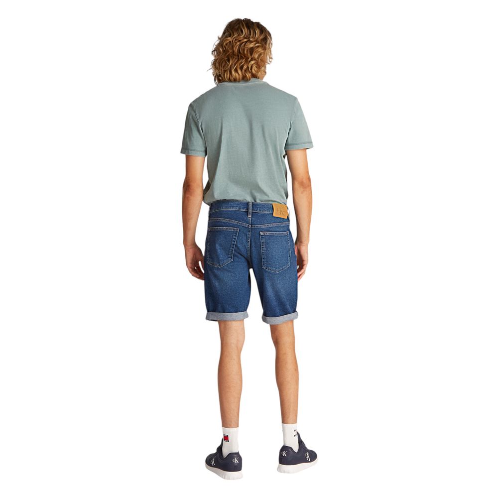 Short en jean bermuda en coton bleu Calvin Klein
