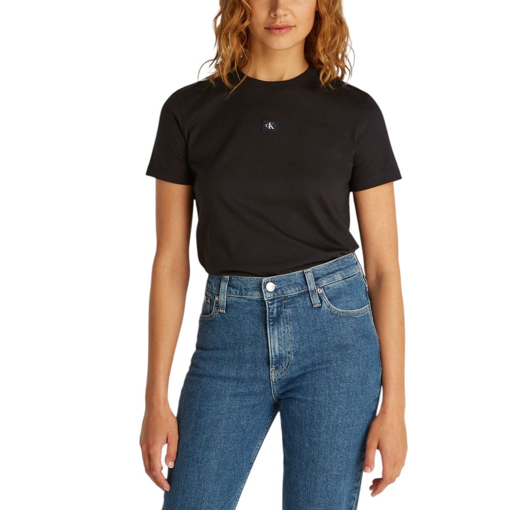Calvin Klein Jeans Black T-Shirt for Women detail view