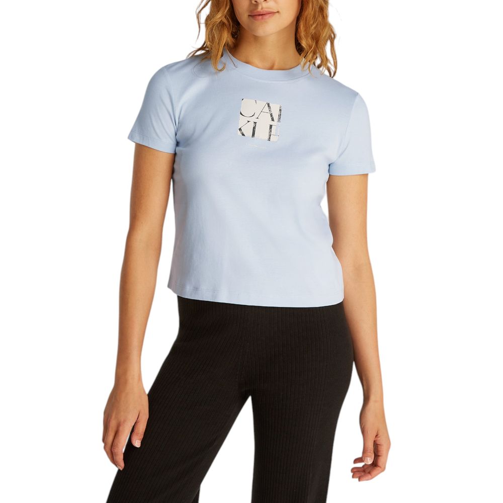 T-shirt Calvin Klein Jeans bleu en coton recyclé