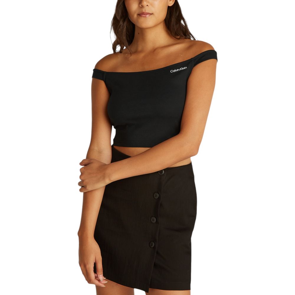 Haut Calvin Klein Jeans noir en viscose