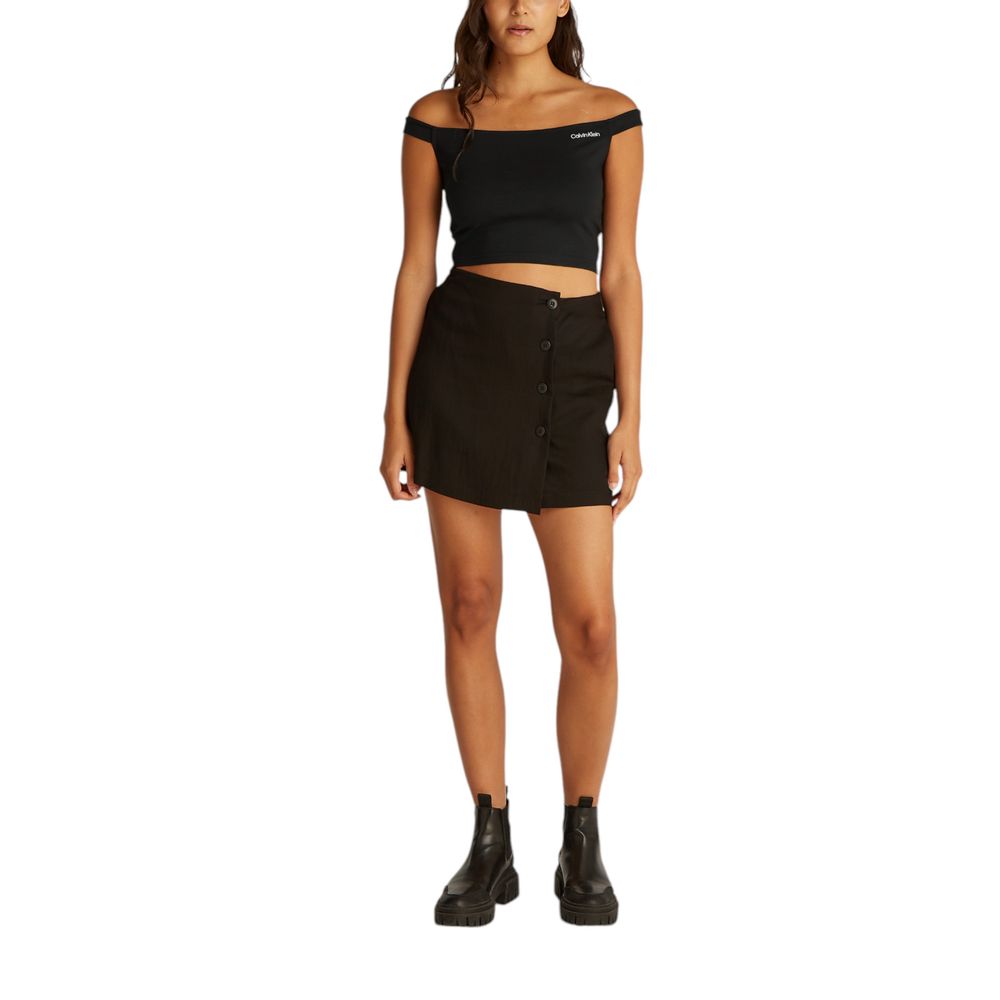 Haut Calvin Klein Jeans noir en viscose