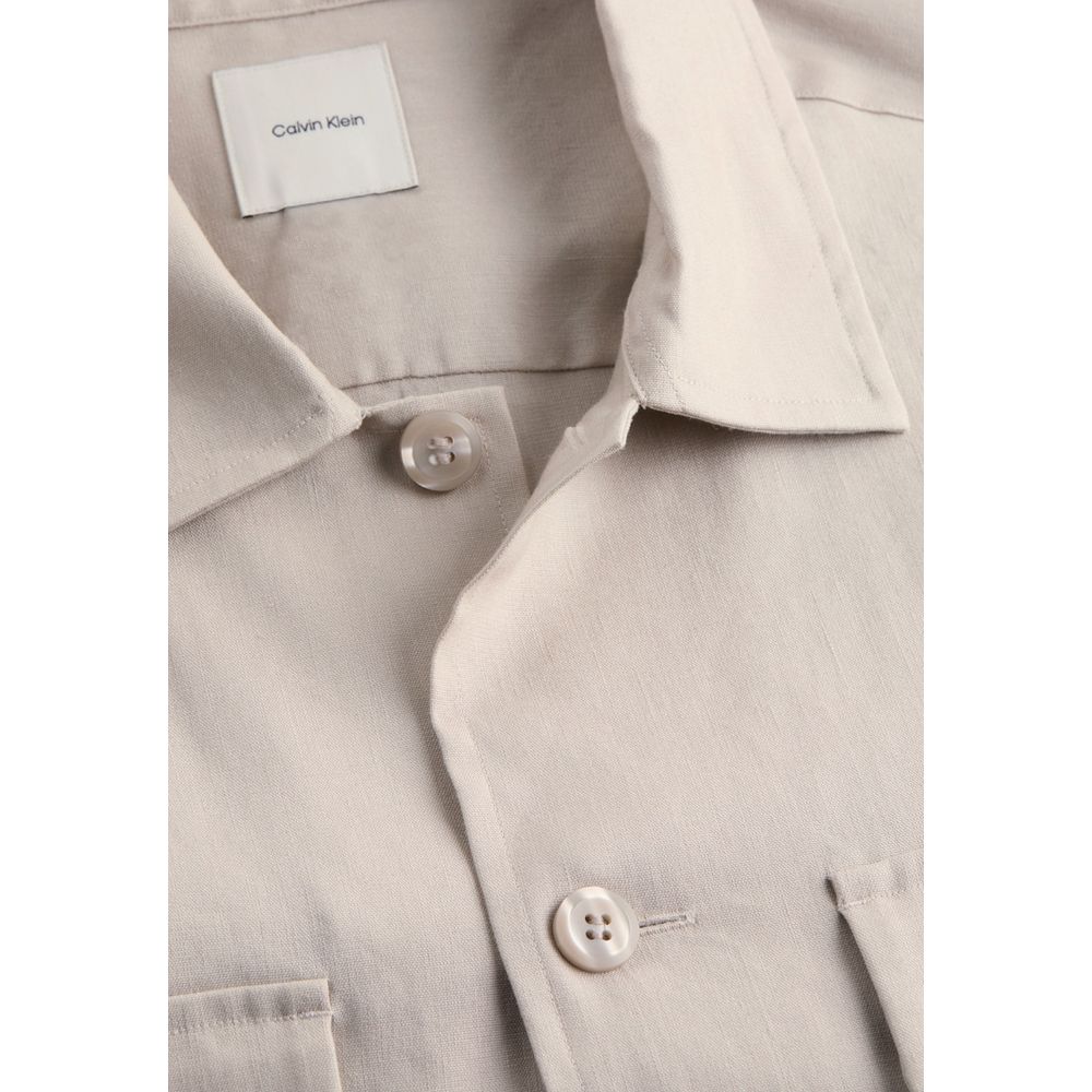 Calvin Klein Beige Coat for Men side view