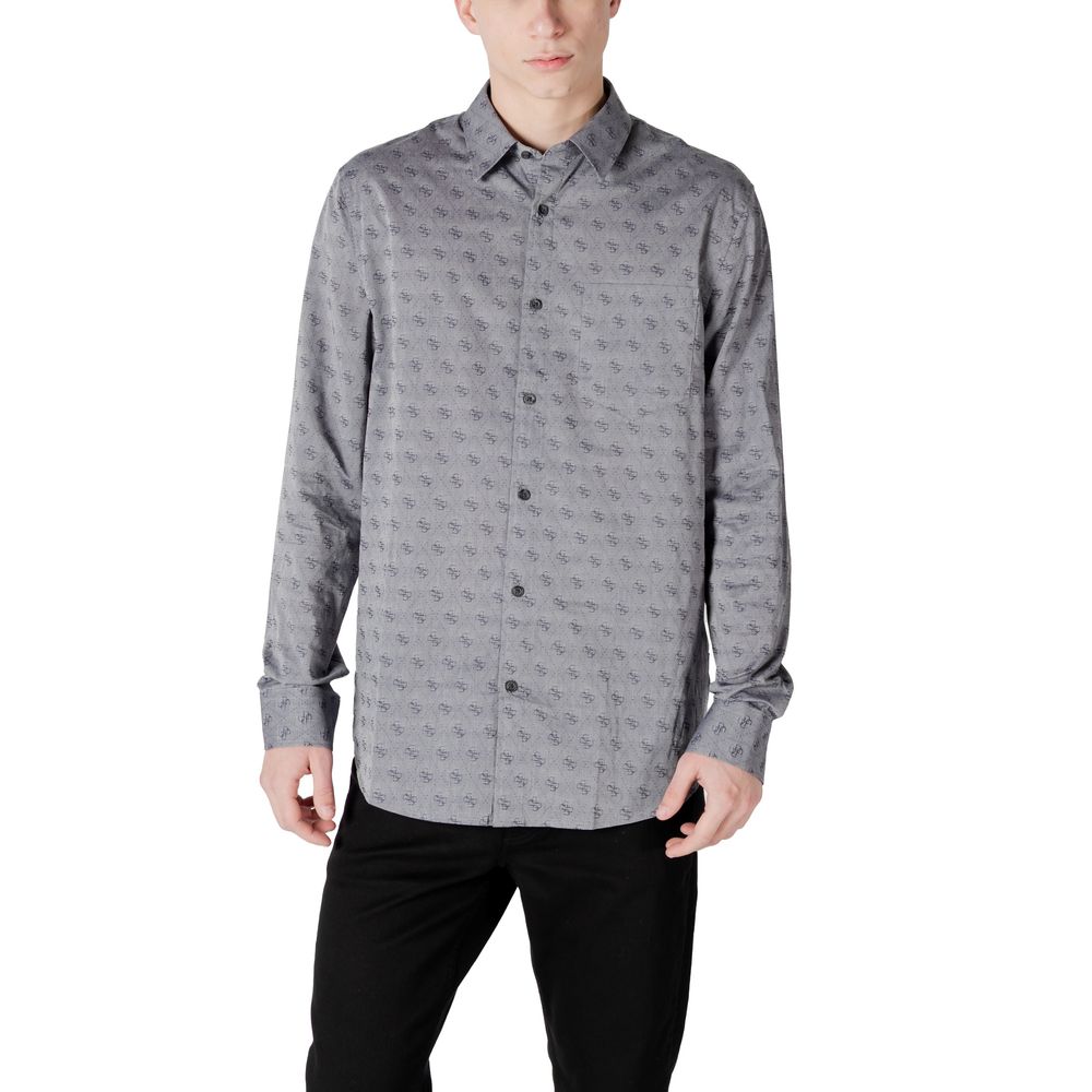 Chemise en coton gris Guess
