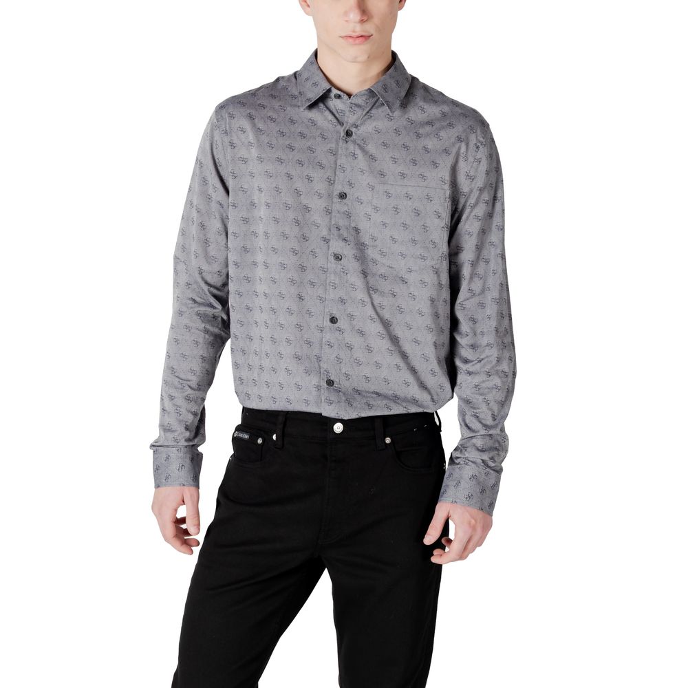 Chemise en coton gris Guess