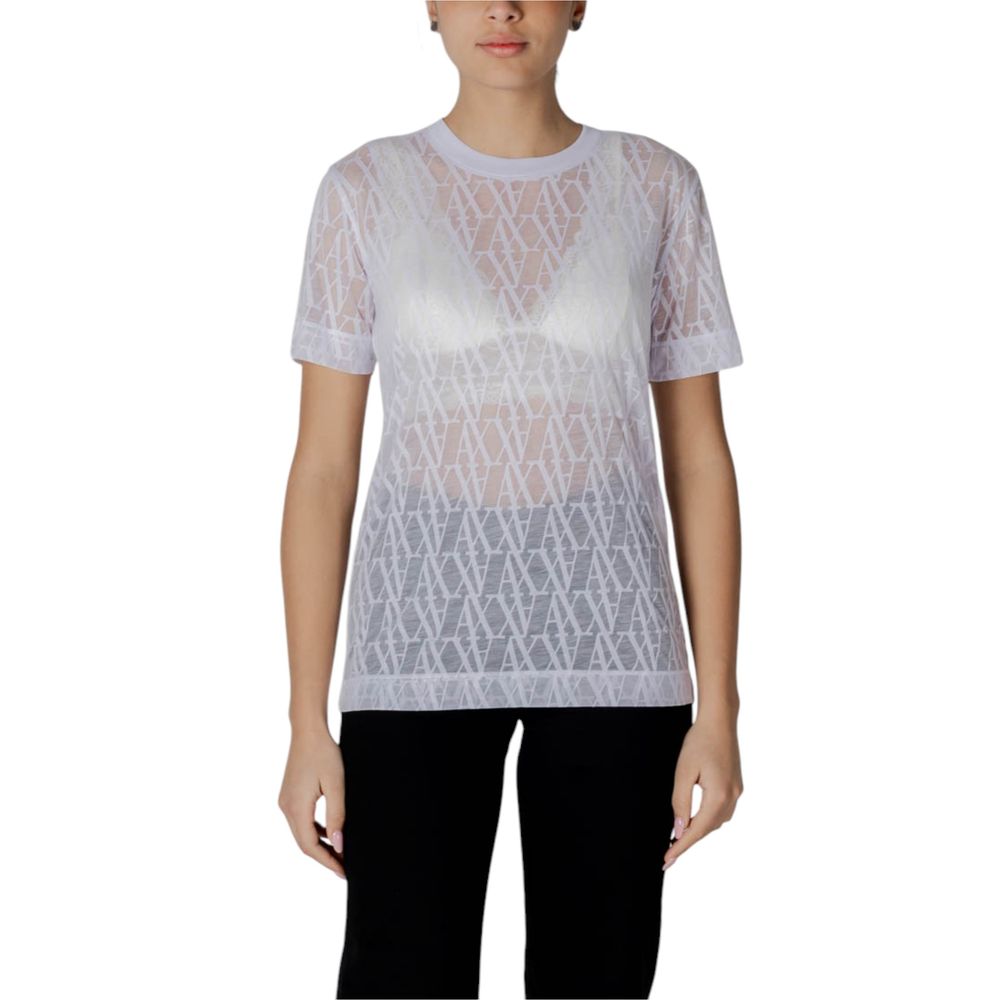 T-shirt Armani Exchange blanc en polyester