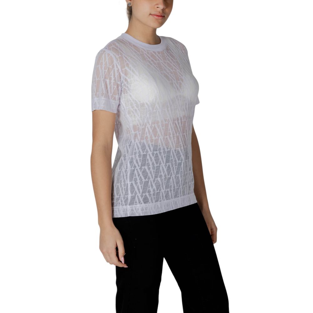 T-shirt Armani Exchange blanc en polyester