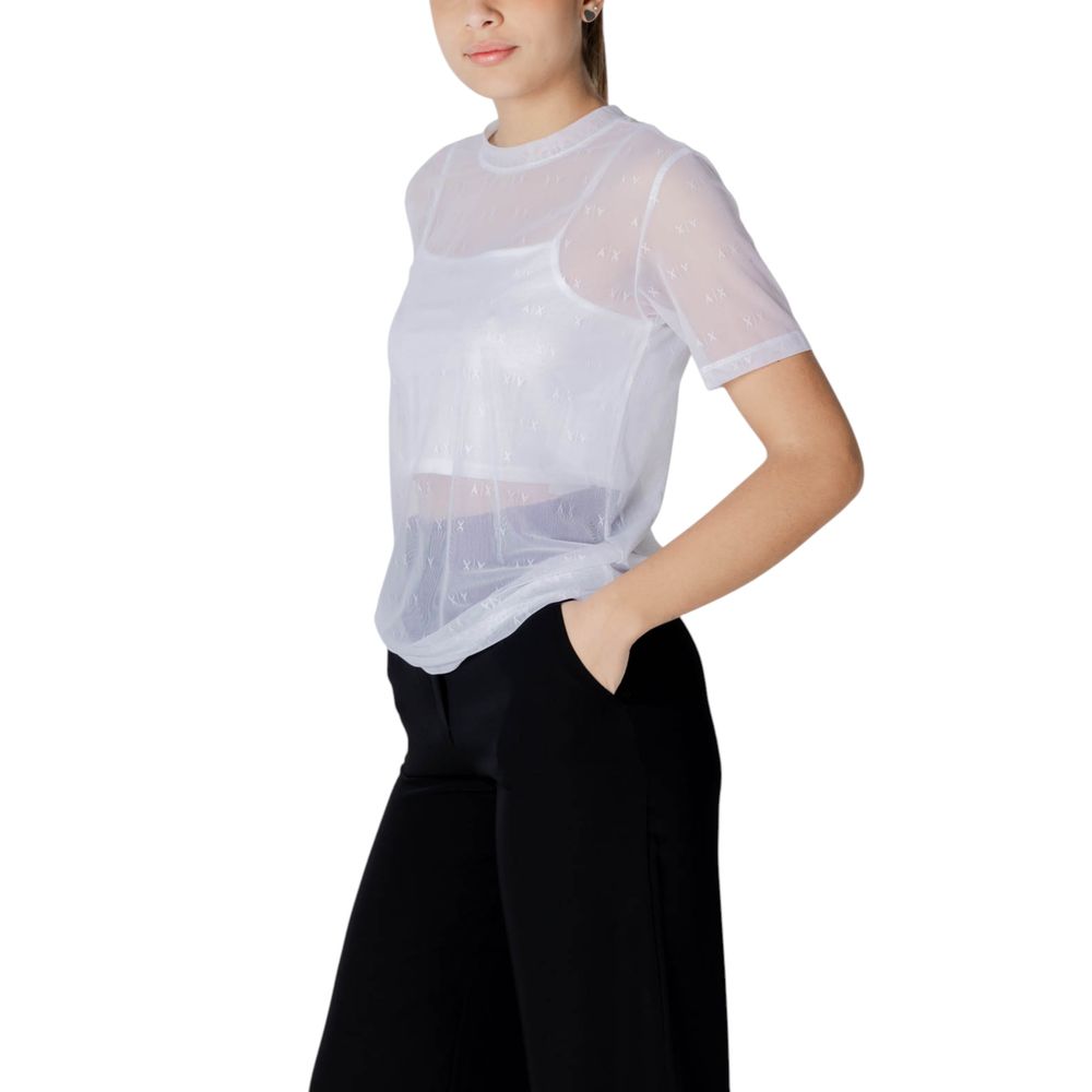 Armani Exchange White T-Shirt for Women detail view