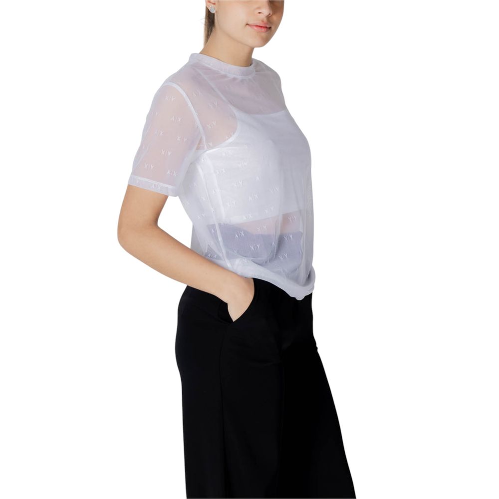 Armani Exchange White T-Shirt for Women side view