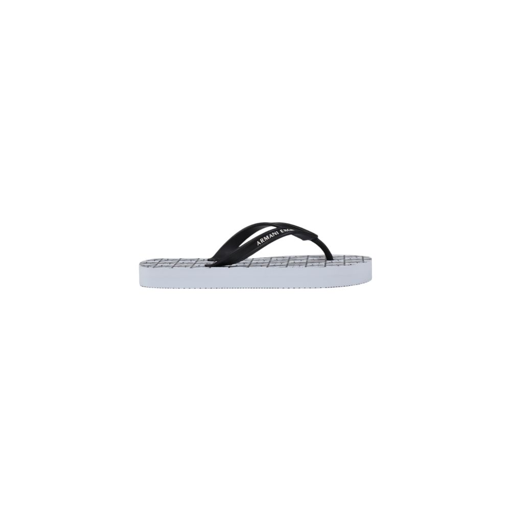 Tongs en caoutchouc blanc Armani Exchange