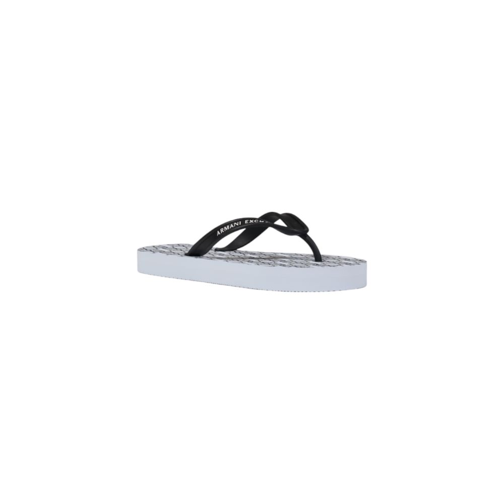 Tongs en caoutchouc blanc Armani Exchange