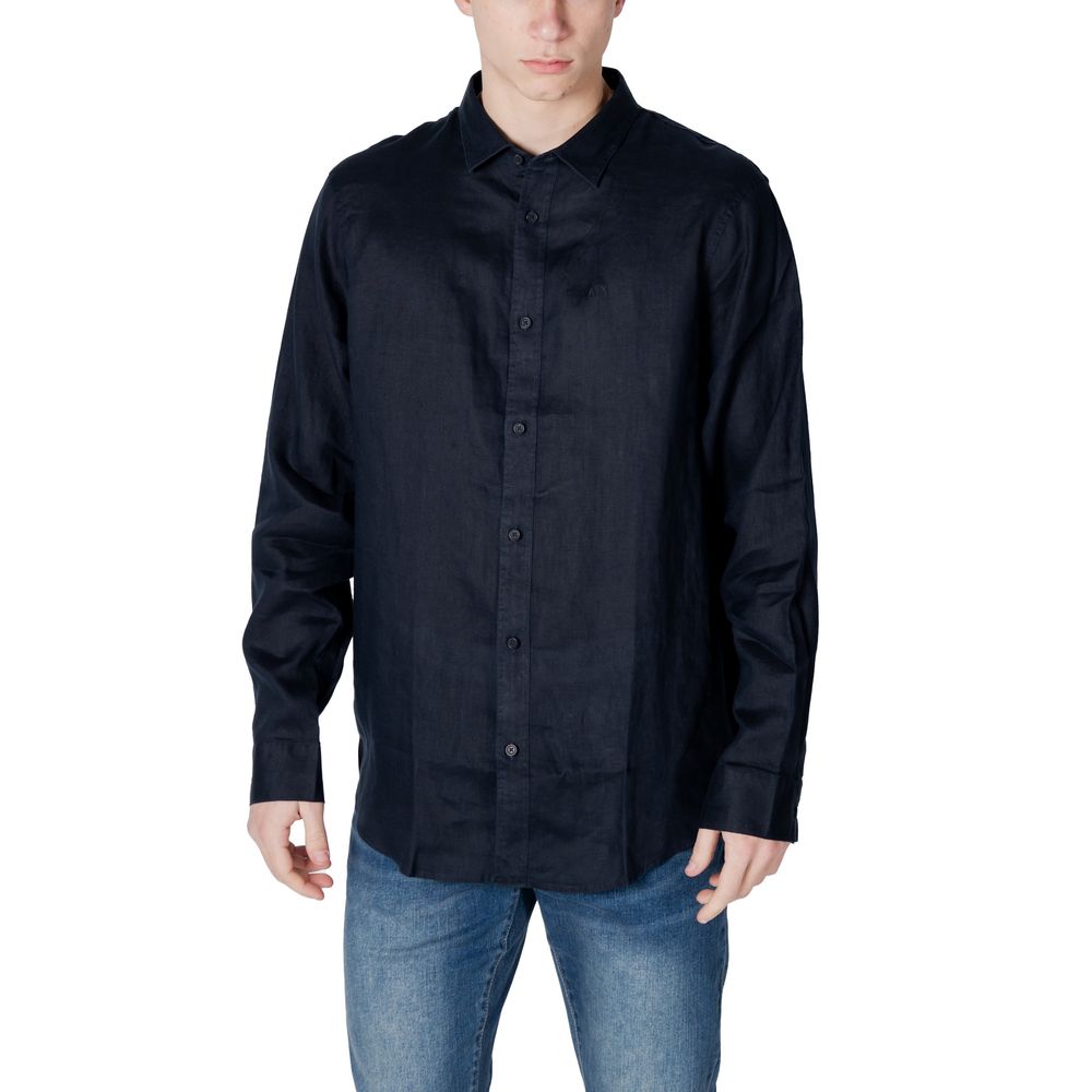 Armani Exchange Blue Dress Shirt for Men
