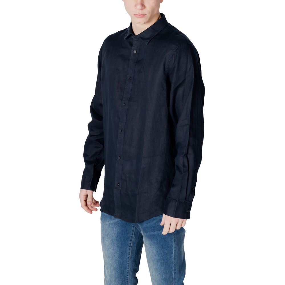 Armani Exchange Blue Dress Shirt for Men detail view