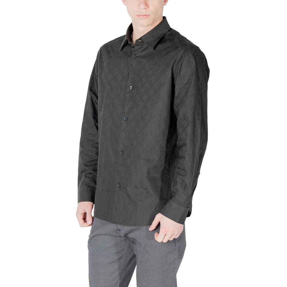 Armani Exchange Black Dress Shirt for Men side view
