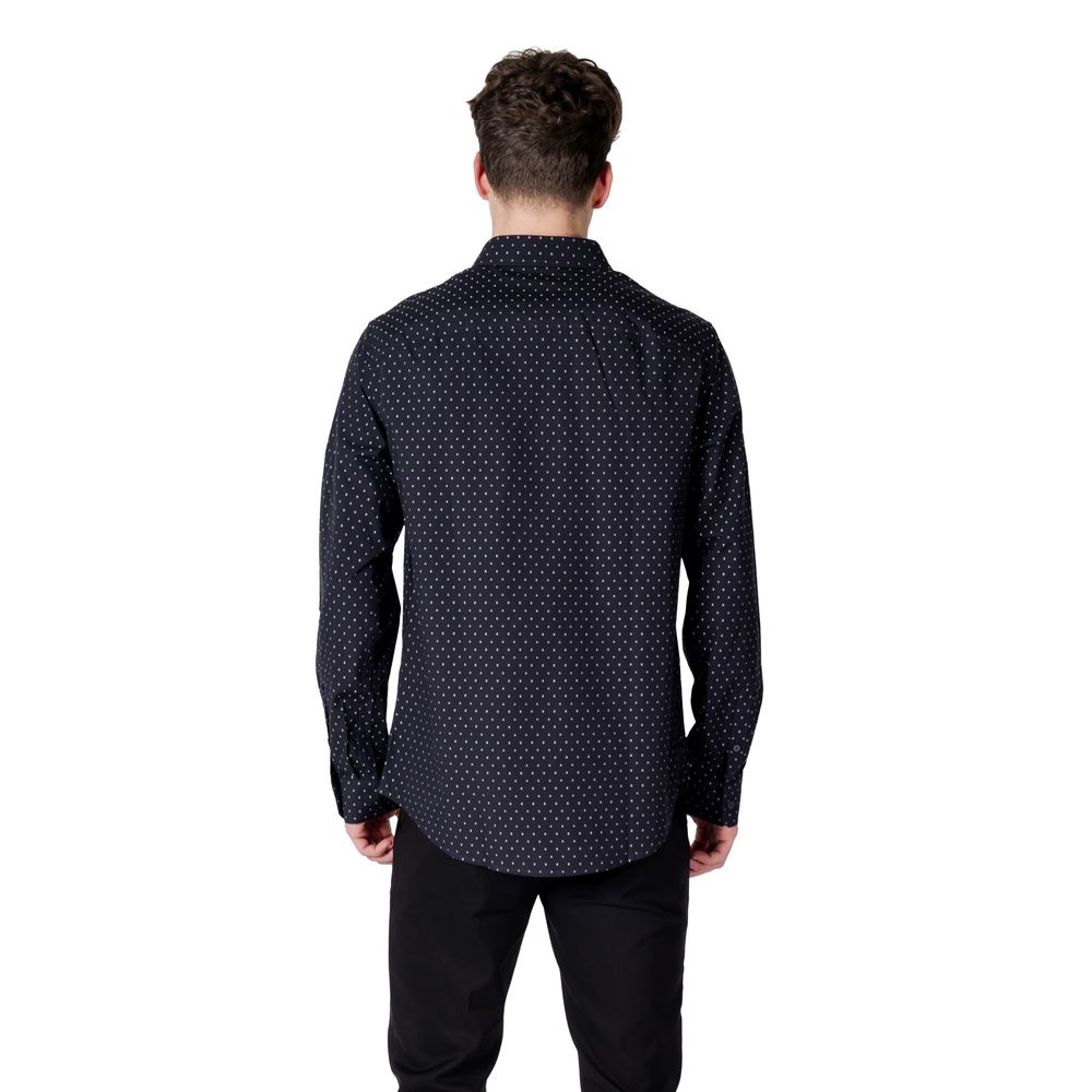 Chemise Armani Exchange en coton bleu à motifs
