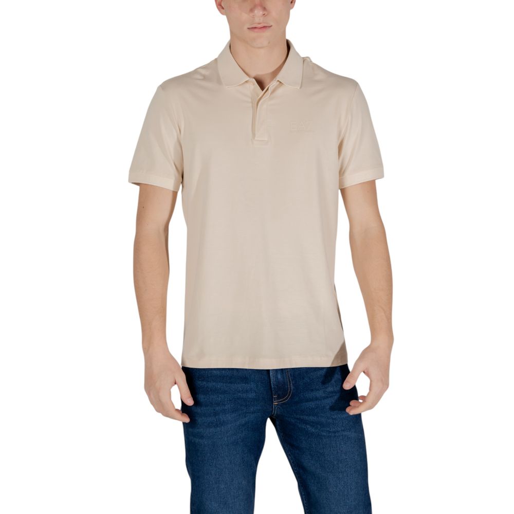 EA7 Emporio Armani Beige Polo Shirt for Men