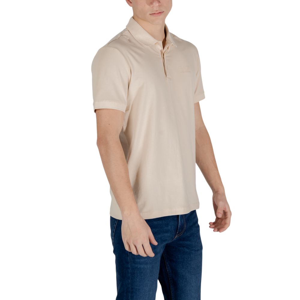 EA7 Emporio Armani Beige Polo Shirt for Men side view