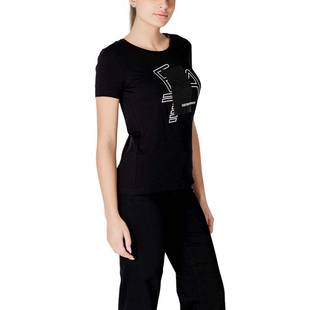 EA7 Emporio Armani Black T-Shirt for Women detail view