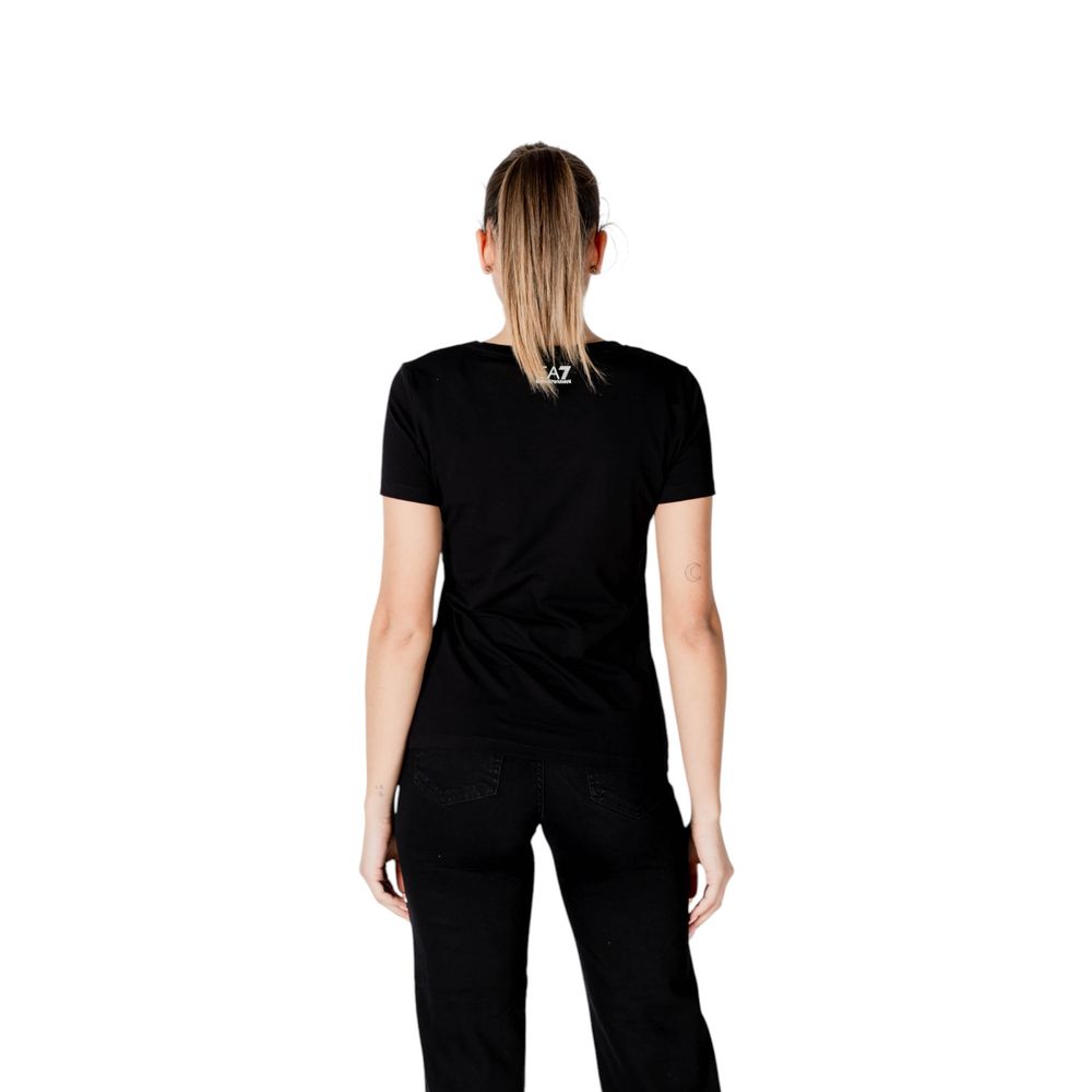EA7 Emporio Armani Black T-Shirt for Women side view