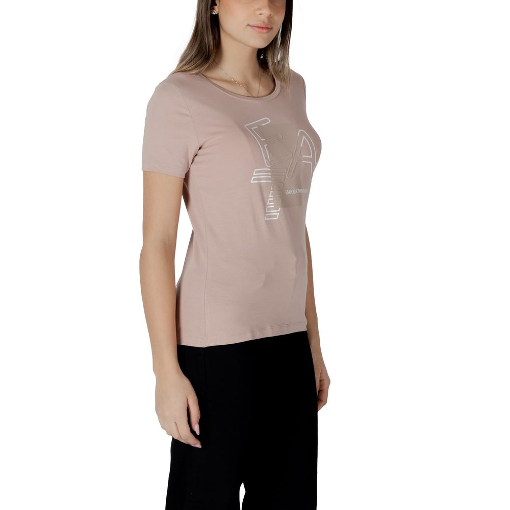 EA7 Emporio Armani Pink T-Shirt for Women side view