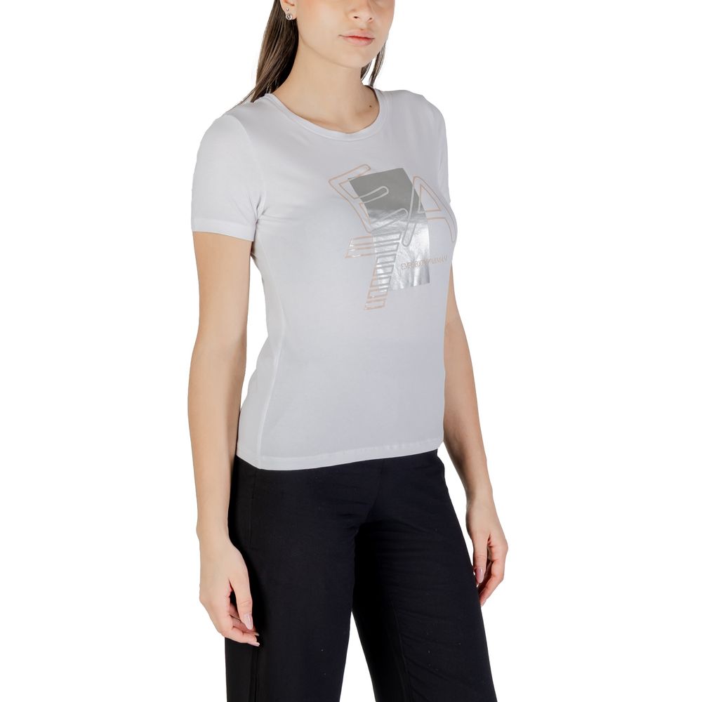 EA7 Emporio Armani White T-Shirt for Women side view