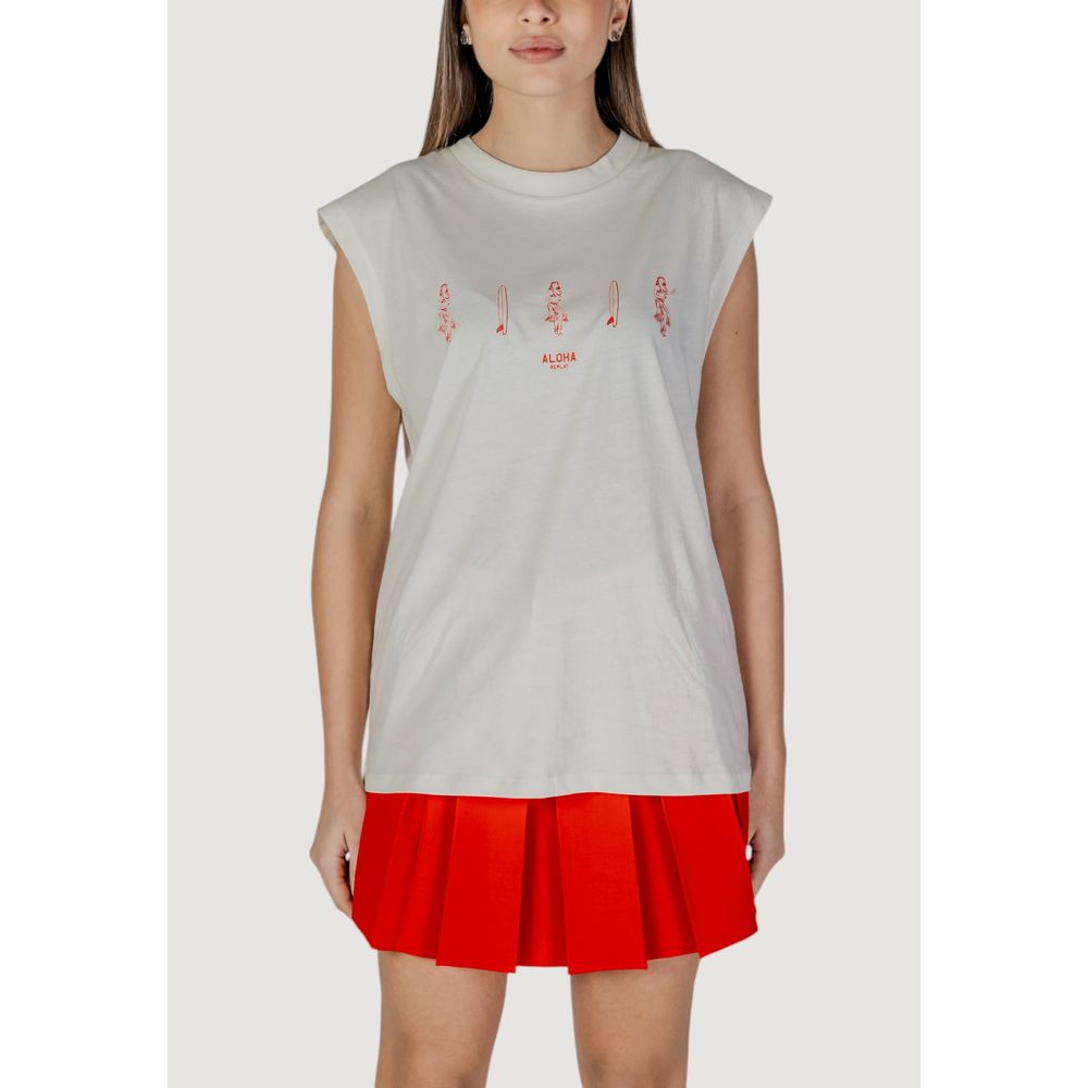 Replay White Tank Tops T for Women additional view