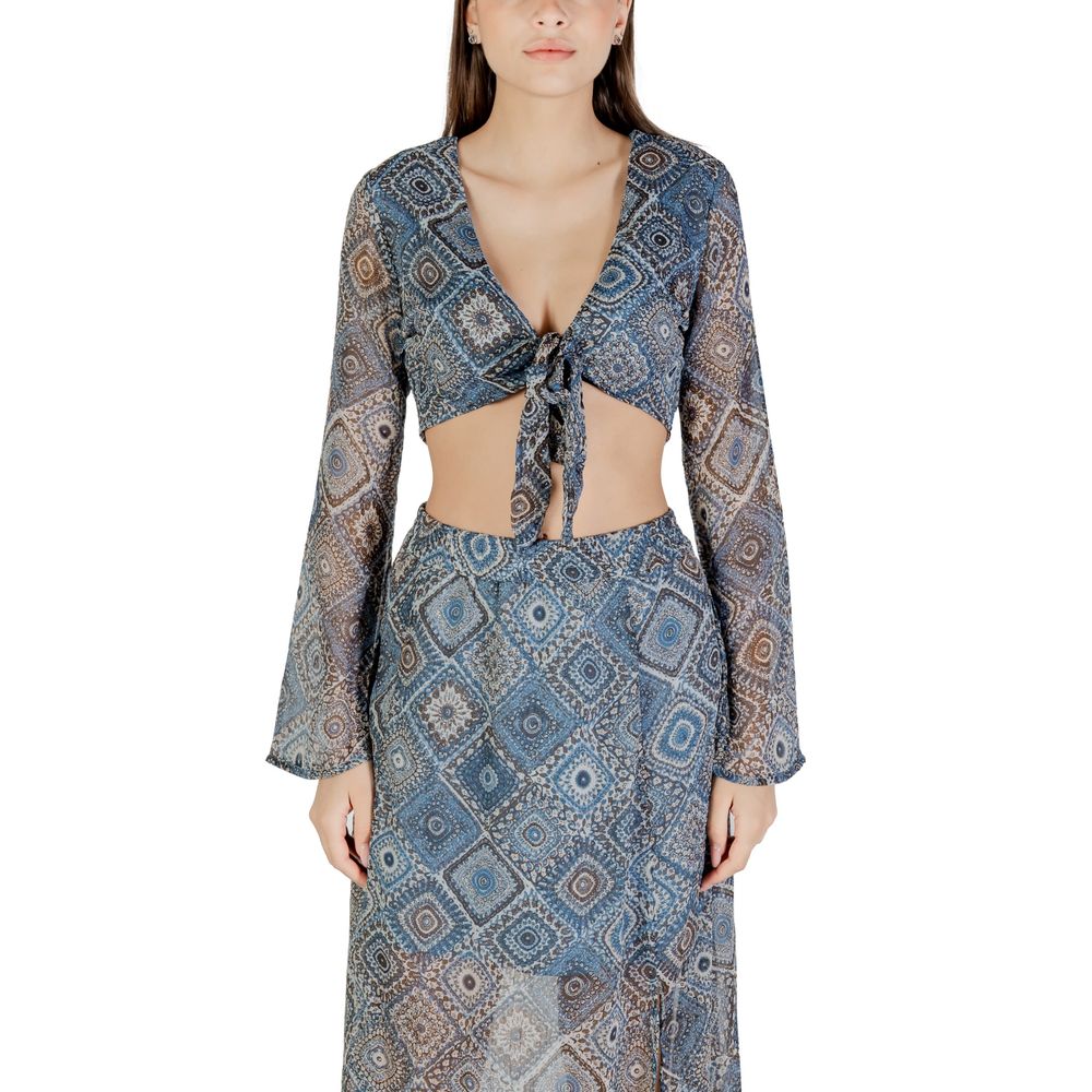 Haut en polyester recyclé Only Blue