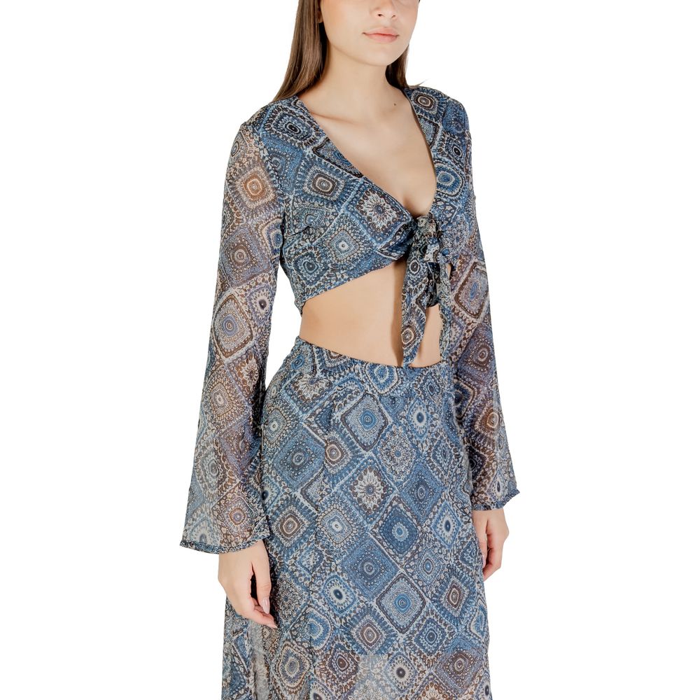 Haut en polyester recyclé Only Blue