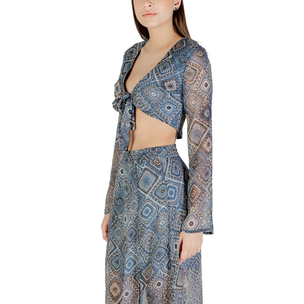 Haut en polyester recyclé Only Blue