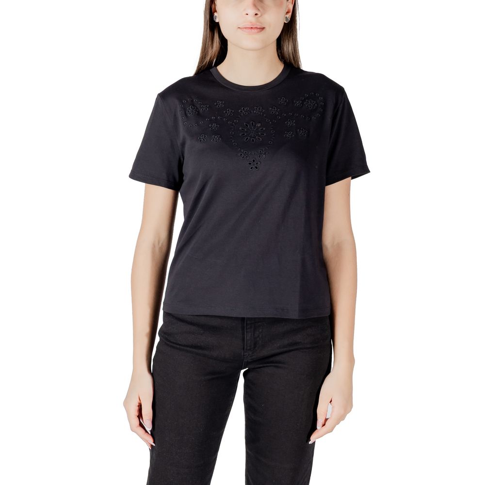 Jacqueline De Yong Black T-Shirt for Women