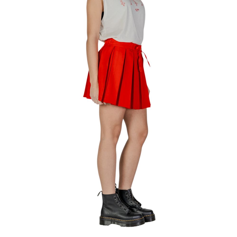 Mini-jupe en polyester recyclé multicolore