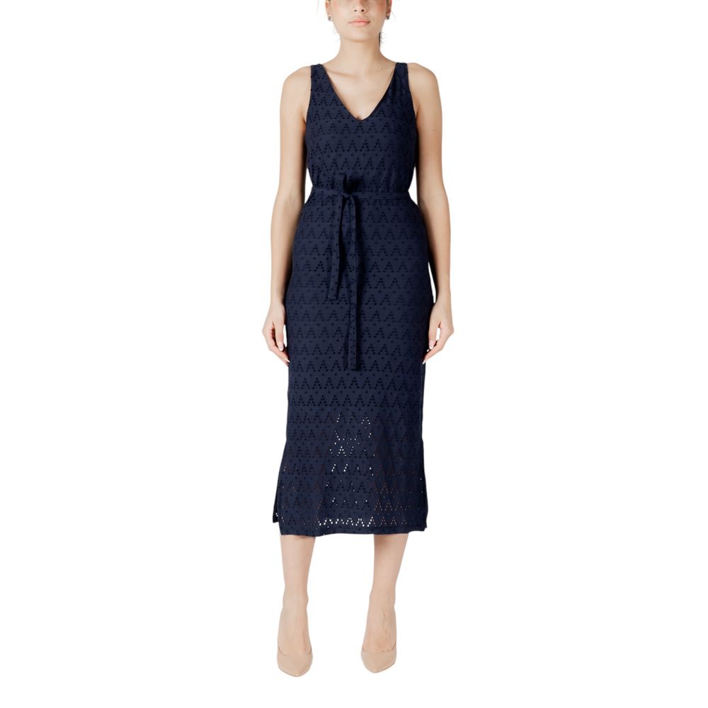 Vila Clothes Blue Midi Dress for Women