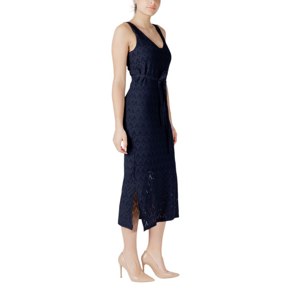 Vila Clothes Blue Midi Dress for Women side view