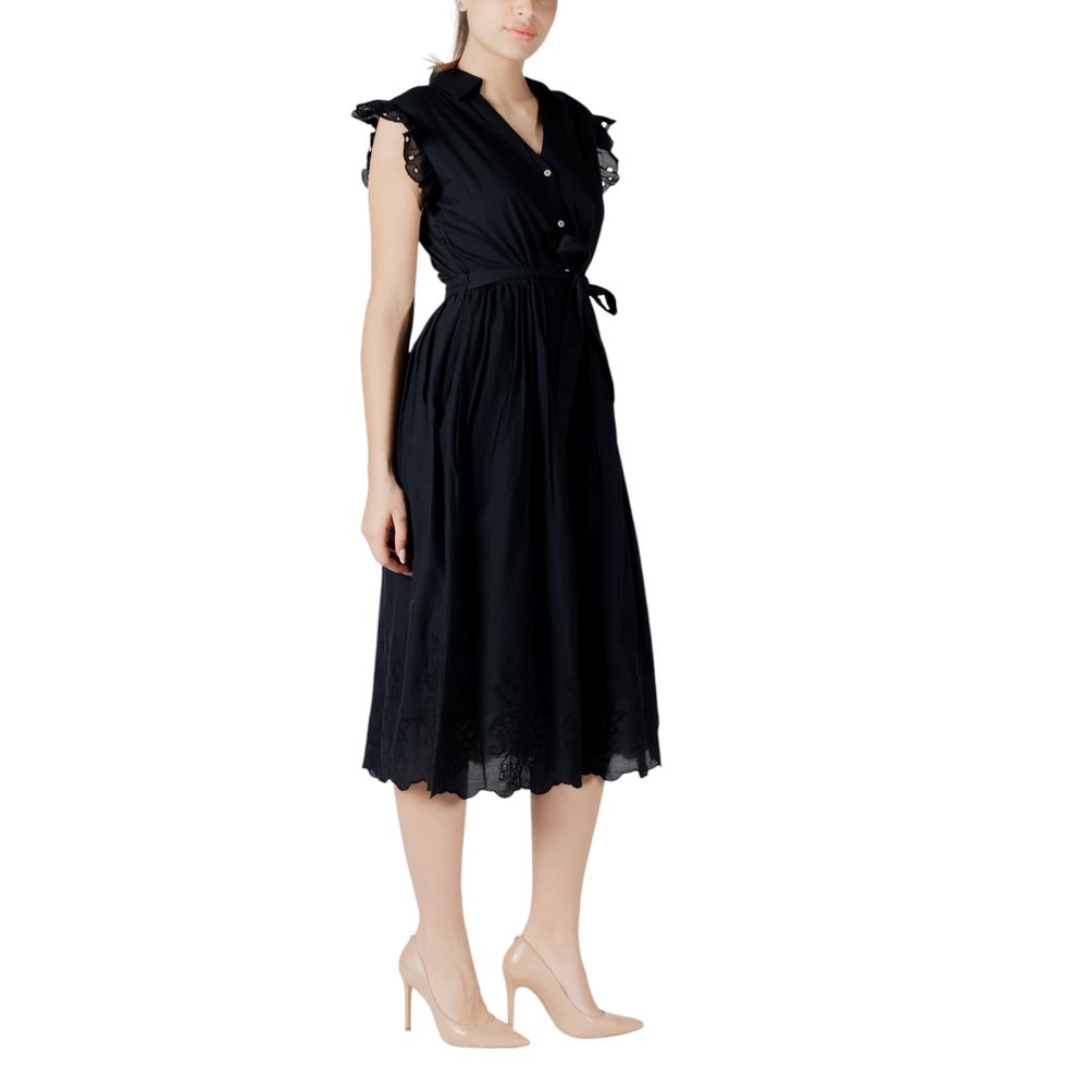 Robe midi en coton noir Vila Clothes