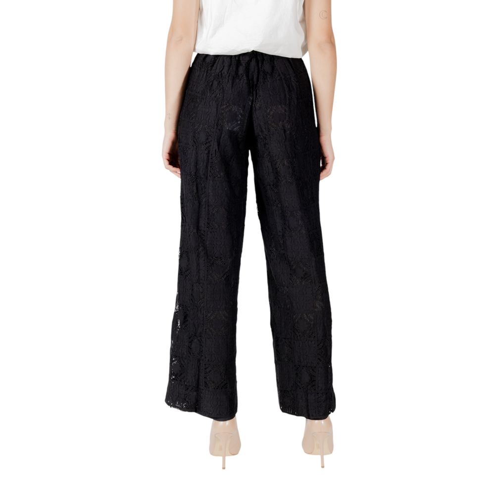 Vila Clothes Pantalon décontracté en coton noir