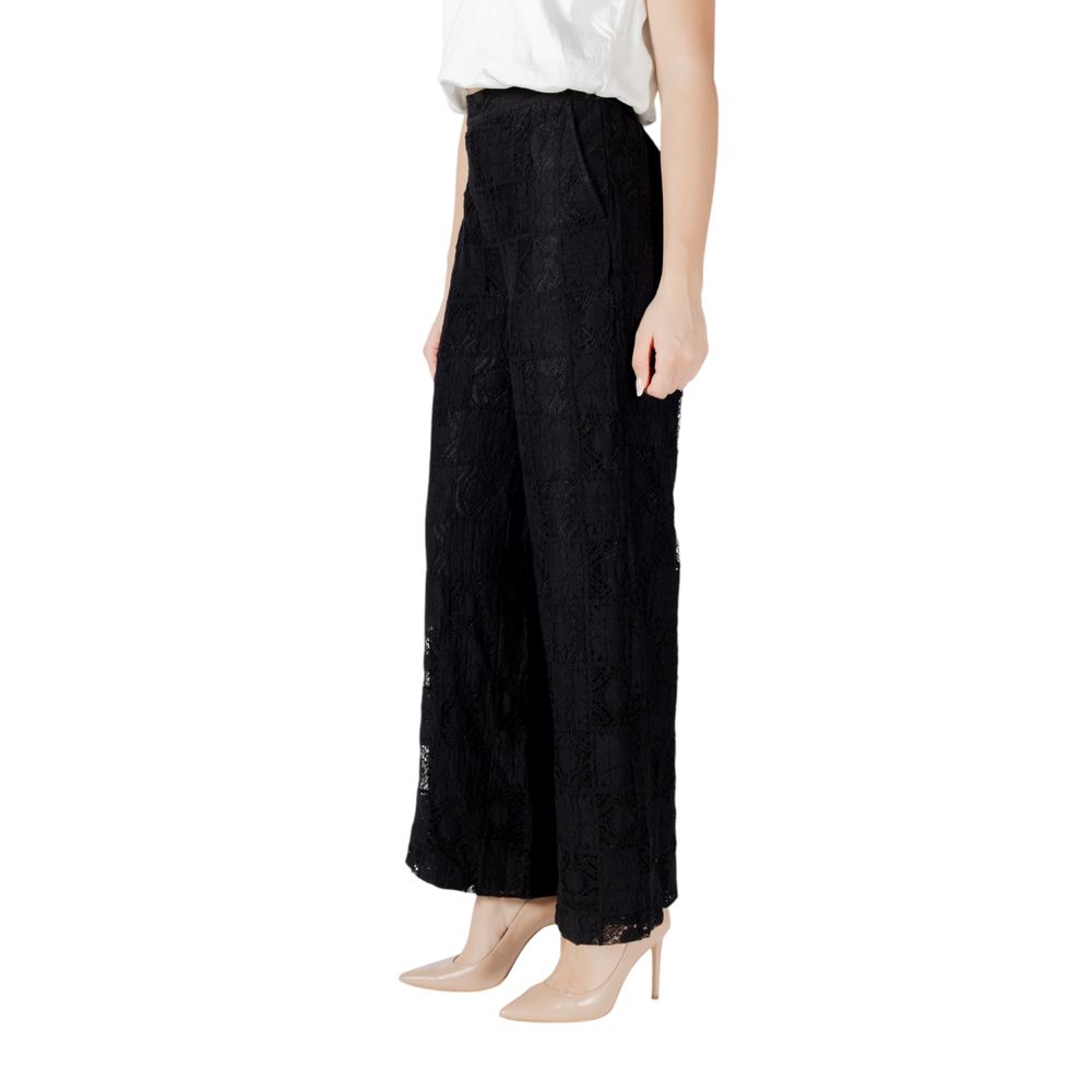 Vila Clothes Pantalon décontracté en coton noir