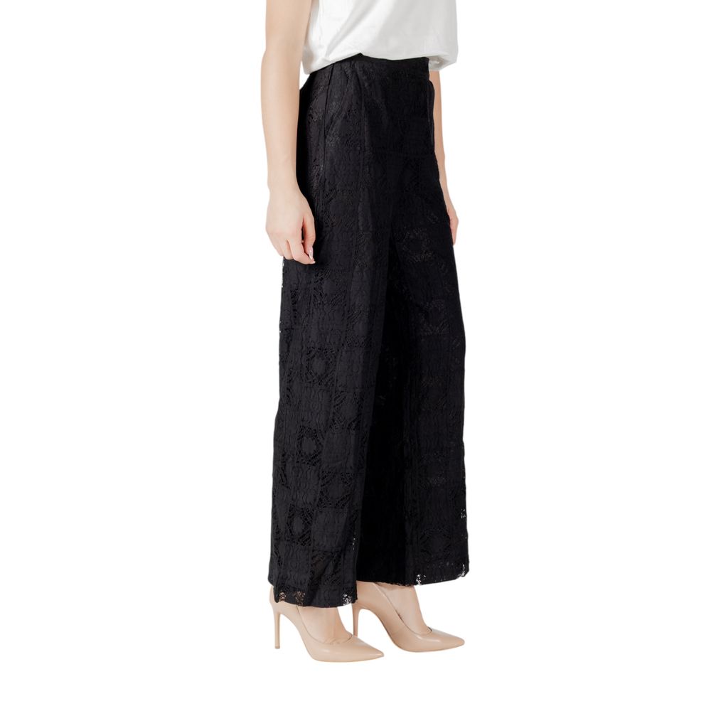 Vila Clothes Pantalon décontracté en coton noir