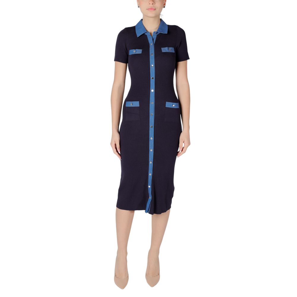 Robe longue Morgan De Toi bleue en viscose