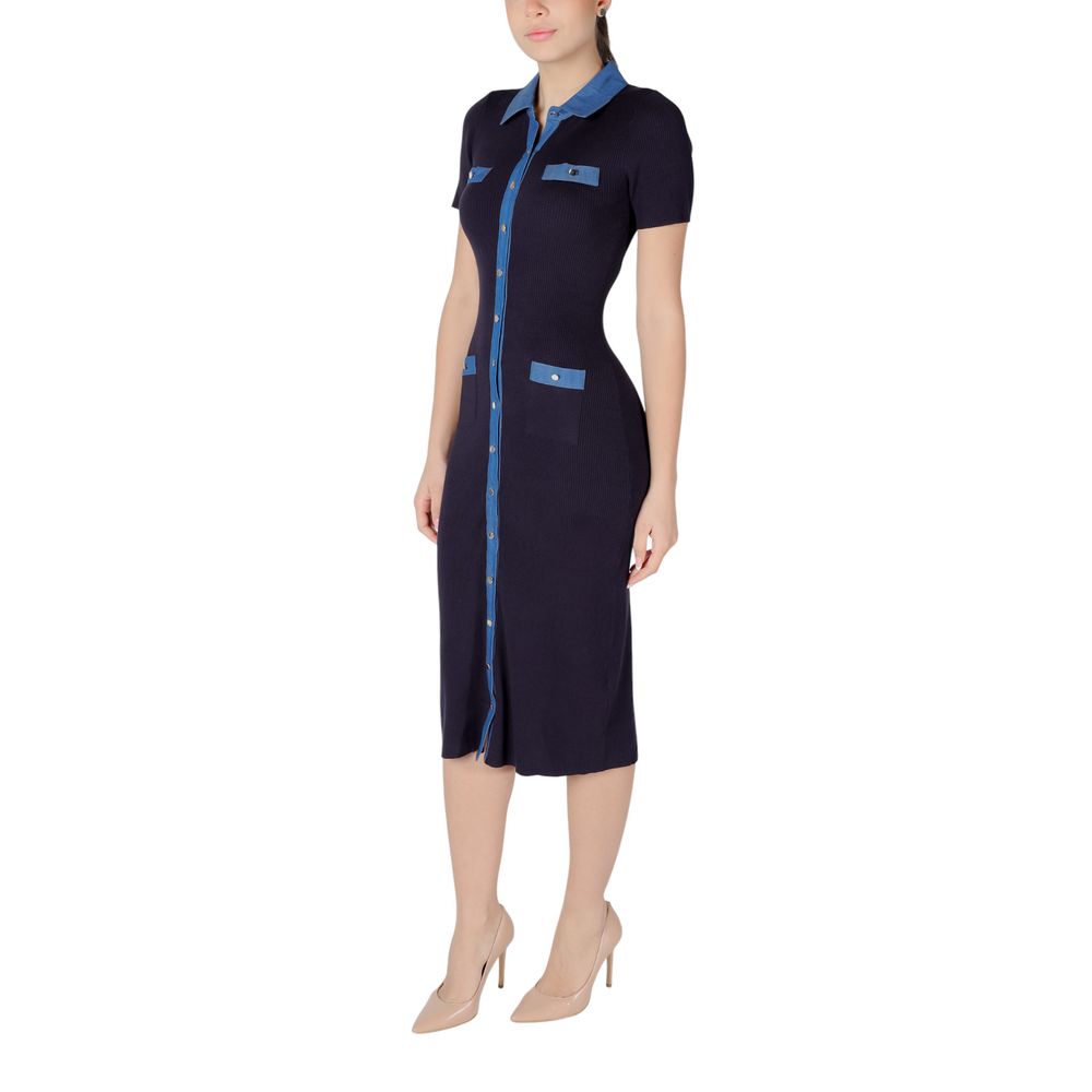 Robe longue Morgan De Toi bleue en viscose