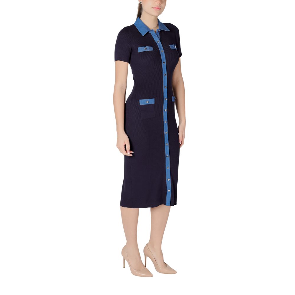 Robe longue Morgan De Toi bleue en viscose
