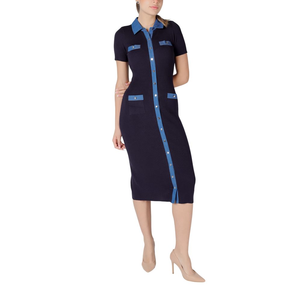 Robe longue Morgan De Toi bleue en viscose