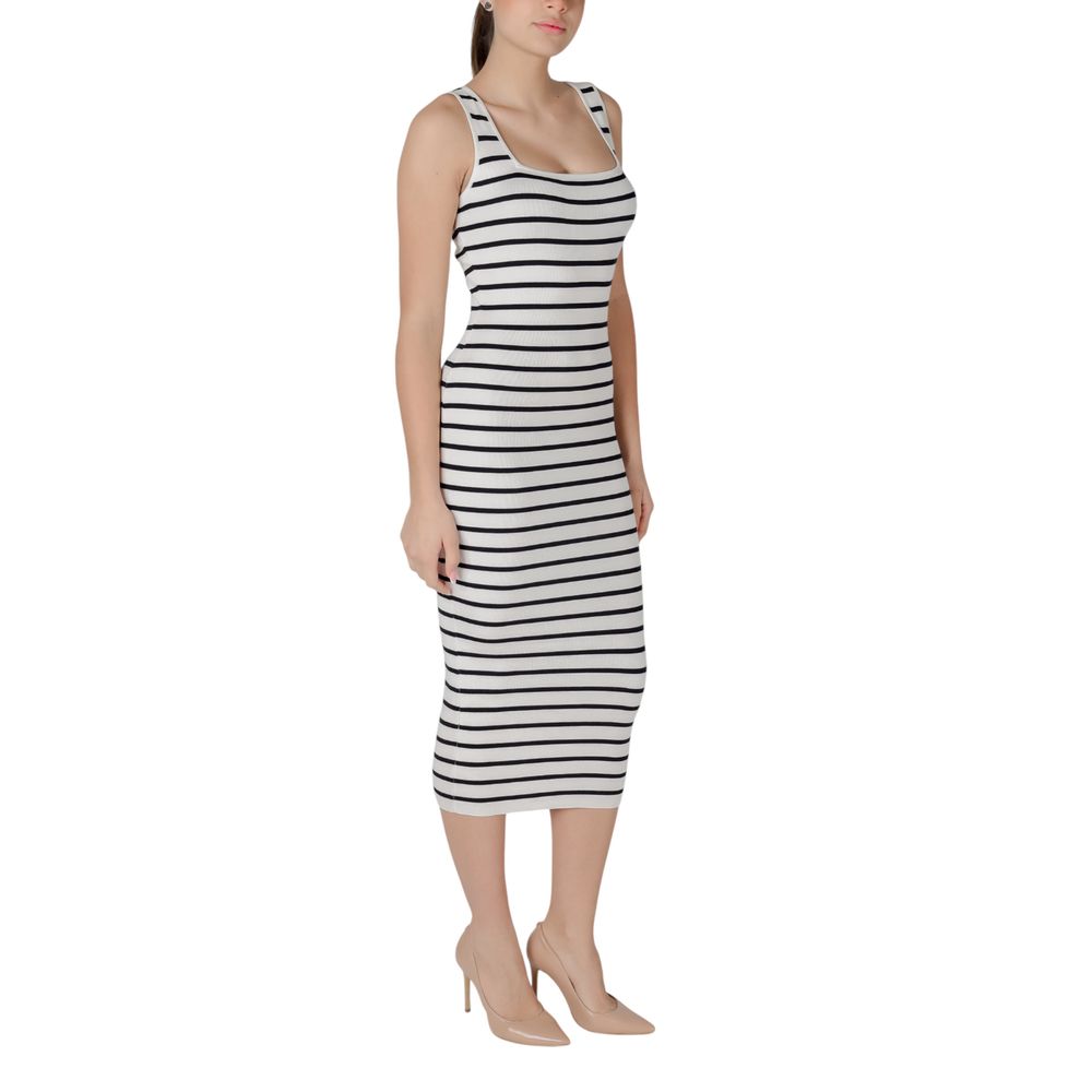 Morgan De Toi Beige Long Dress for Women side view