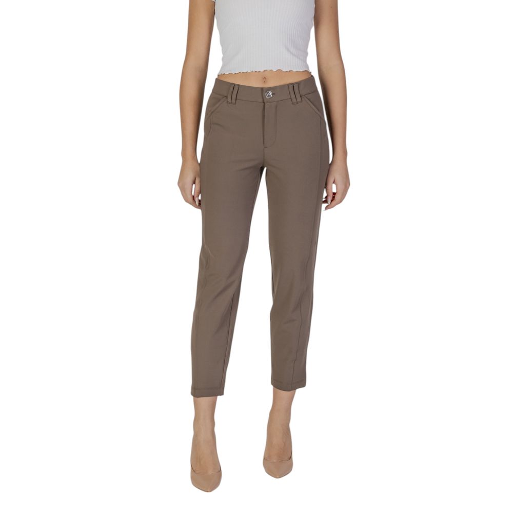 Pantalon décontracté Street One en polyester marron