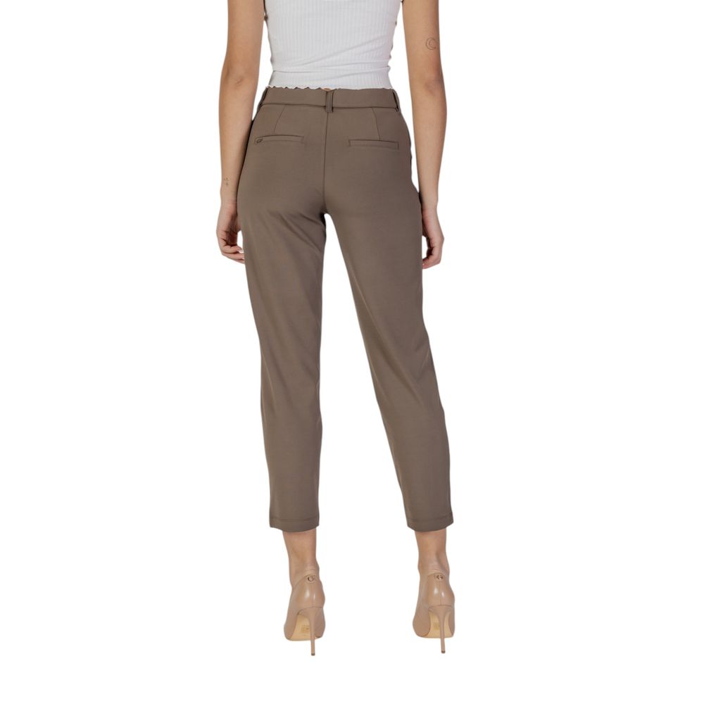 Pantalon décontracté Street One en polyester marron