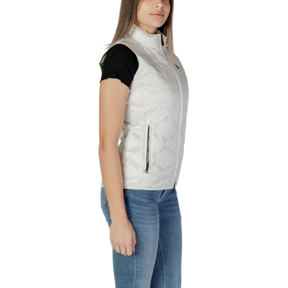 Blauer White Sleeveless Jacket for Women side view